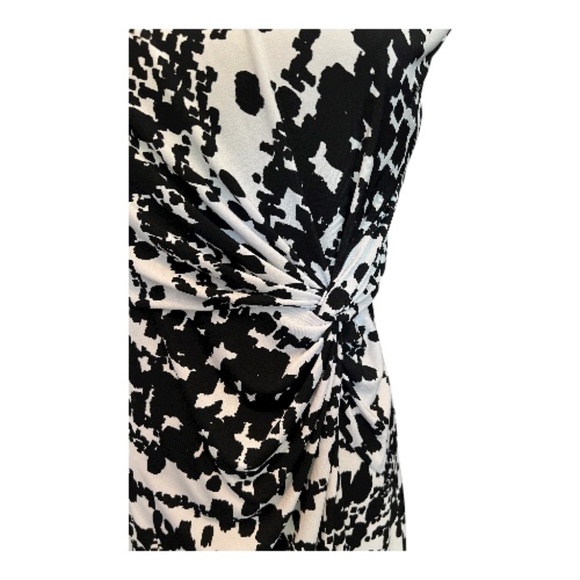 ๐ค๐ค EUC 212 COLLECTION Black & White Print Faux Wrap Dress | Sz XS - Picture 2 of 7
